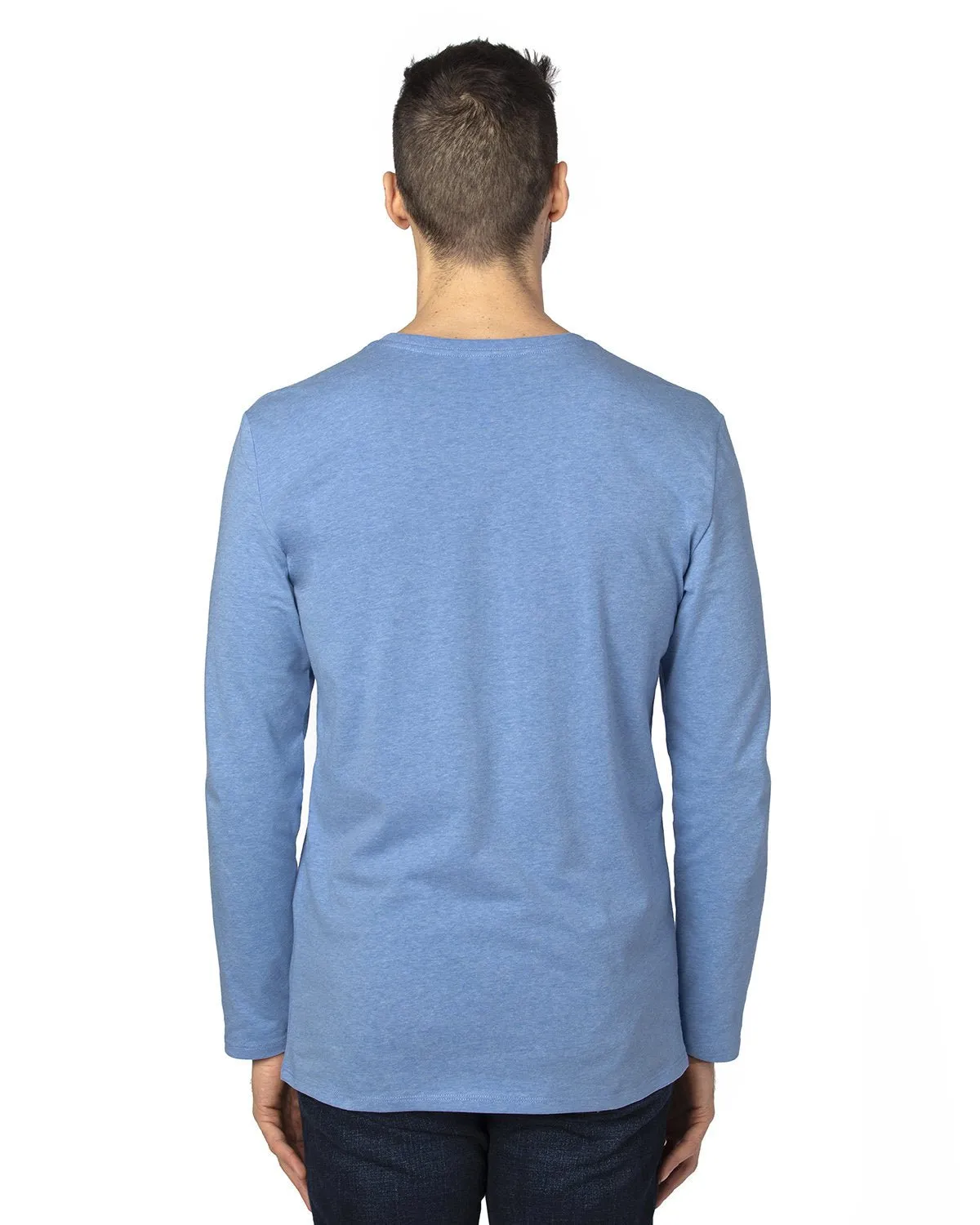 100LS-Threadfast Apparel-ROYAL HEATHER