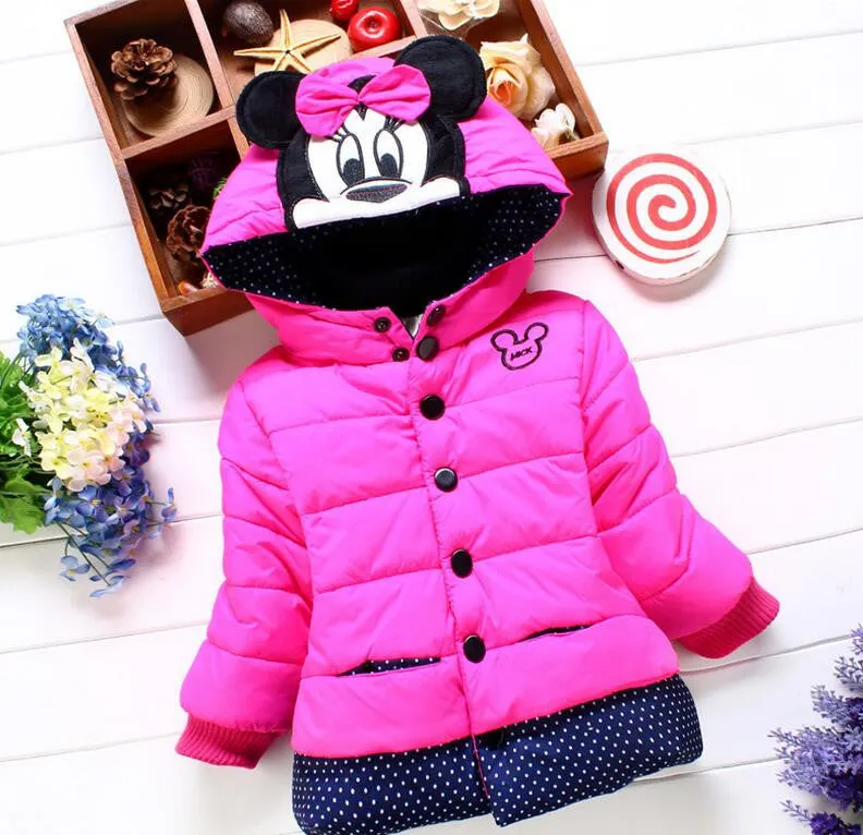 2016 fashion children's down jacket; cartoon children's winter coat jacket free shipping