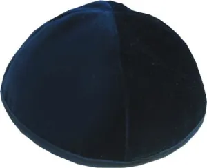 4 Part Navy Yarmulke  With Rim  Size  2