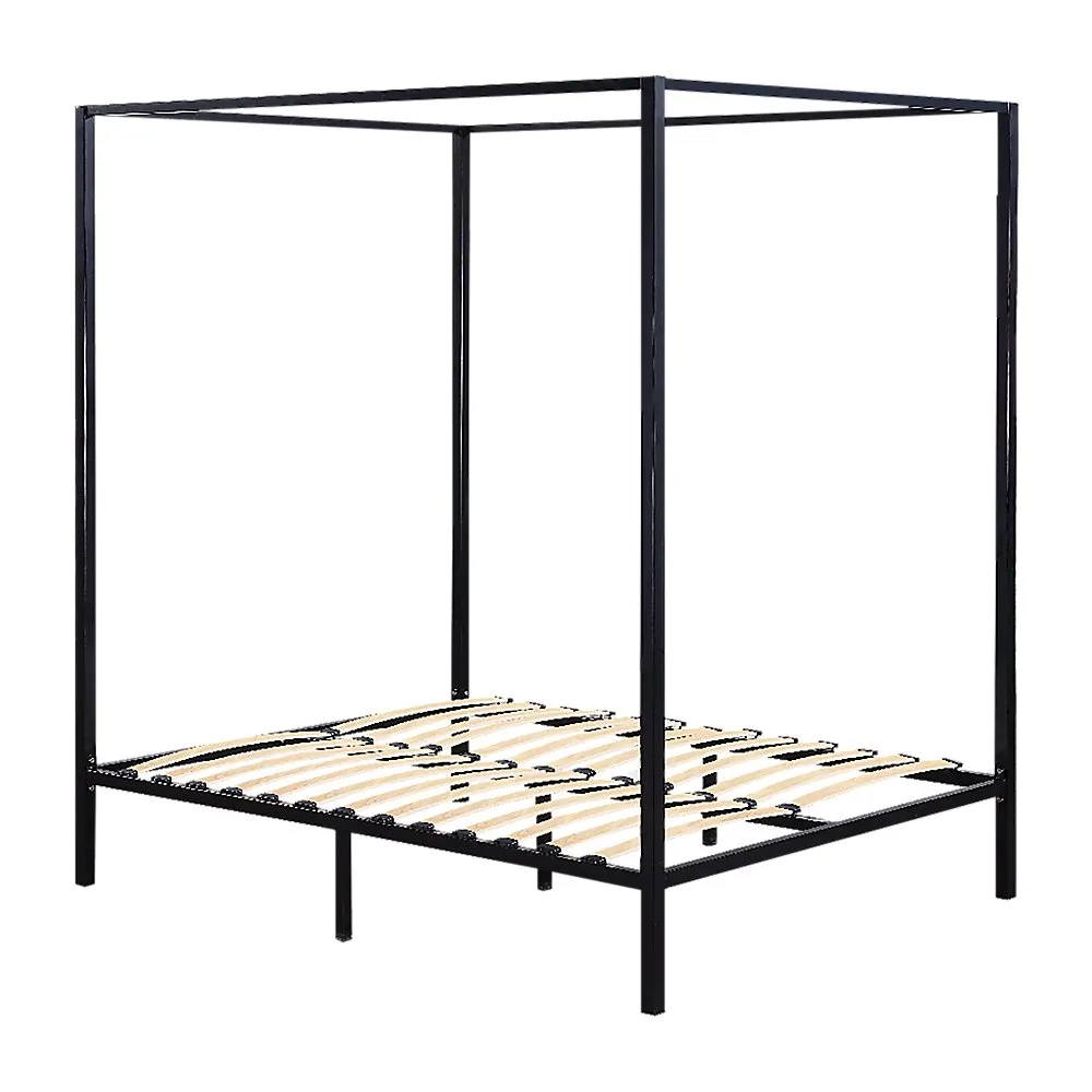 4 Poster Double Bed Frame Black