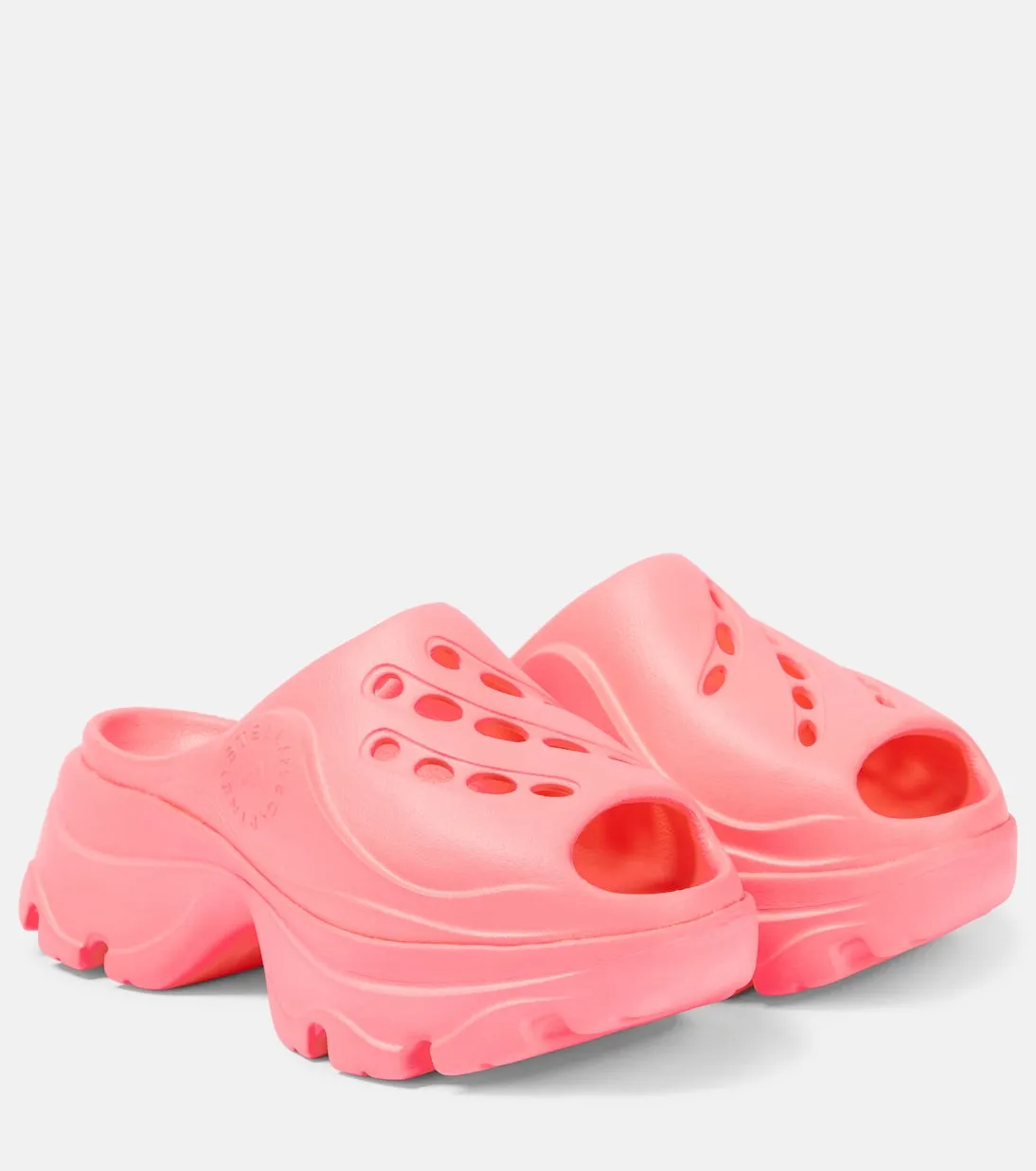 Adidas By Stella Mccartney Logo Rubber Clogs, Pink