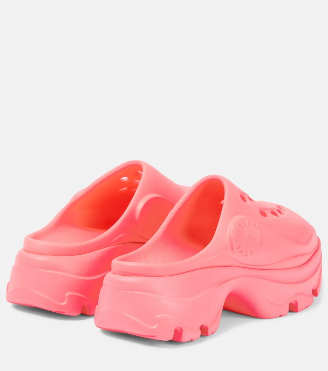 Adidas By Stella Mccartney Logo Rubber Clogs, Pink