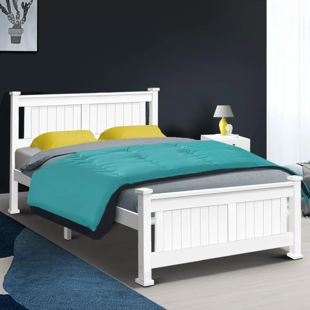 Airlie Wooden Double Bed Frame White