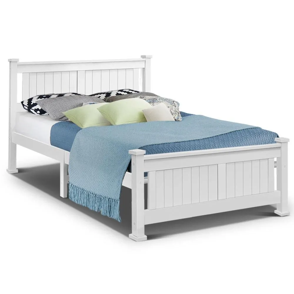 Airlie Wooden Double Bed Frame White