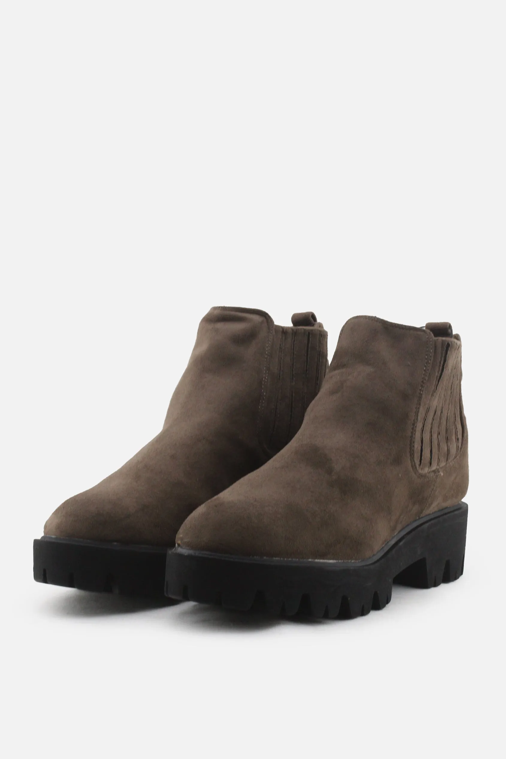 Amor Amore Stretchable Block Ankle Boots | Suede