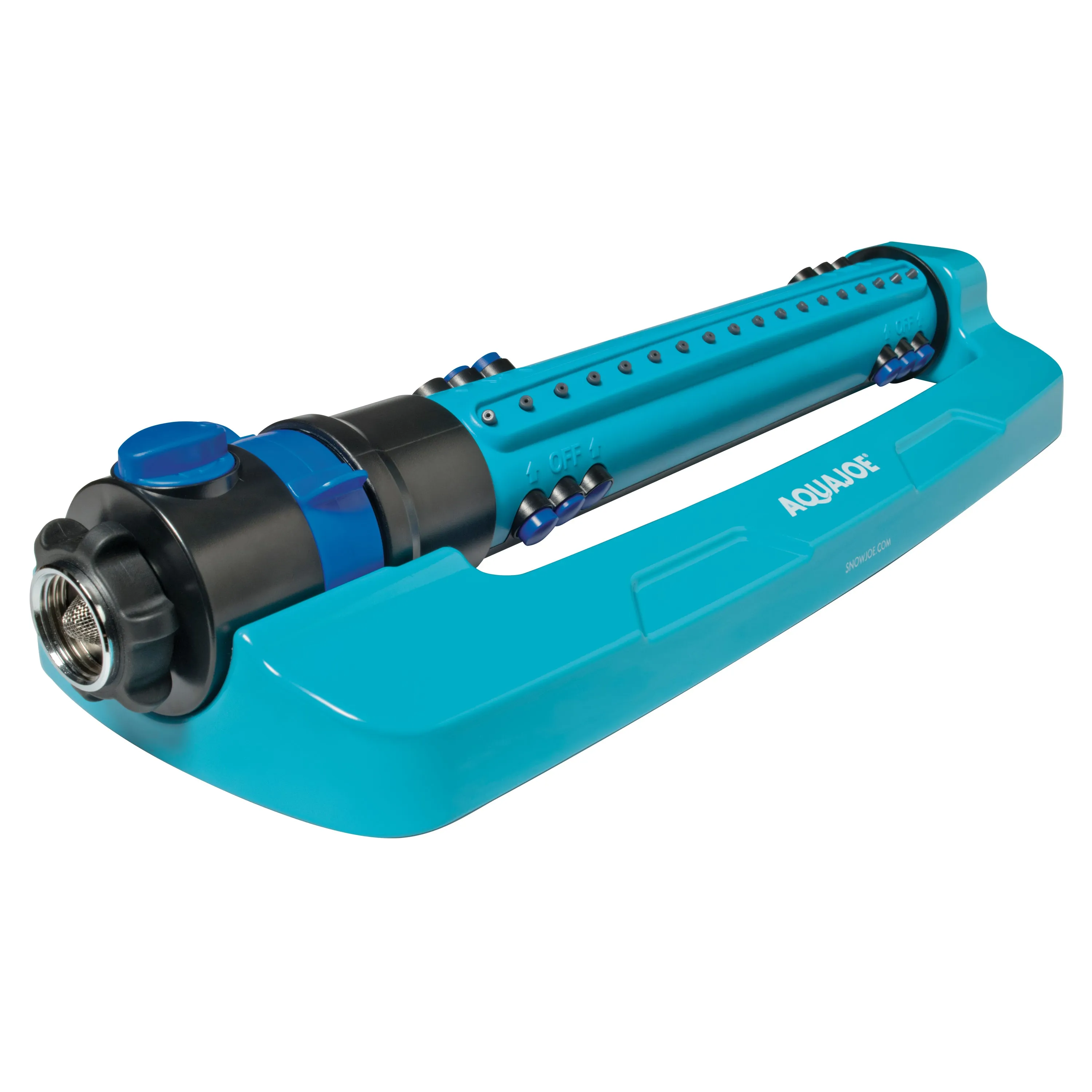 Aqua Joe AJ-OMS18-TRB Indestructible Metal Base Oscillating Sprinkler | Customizable Coverage | 4500 sq ft Max Coverage