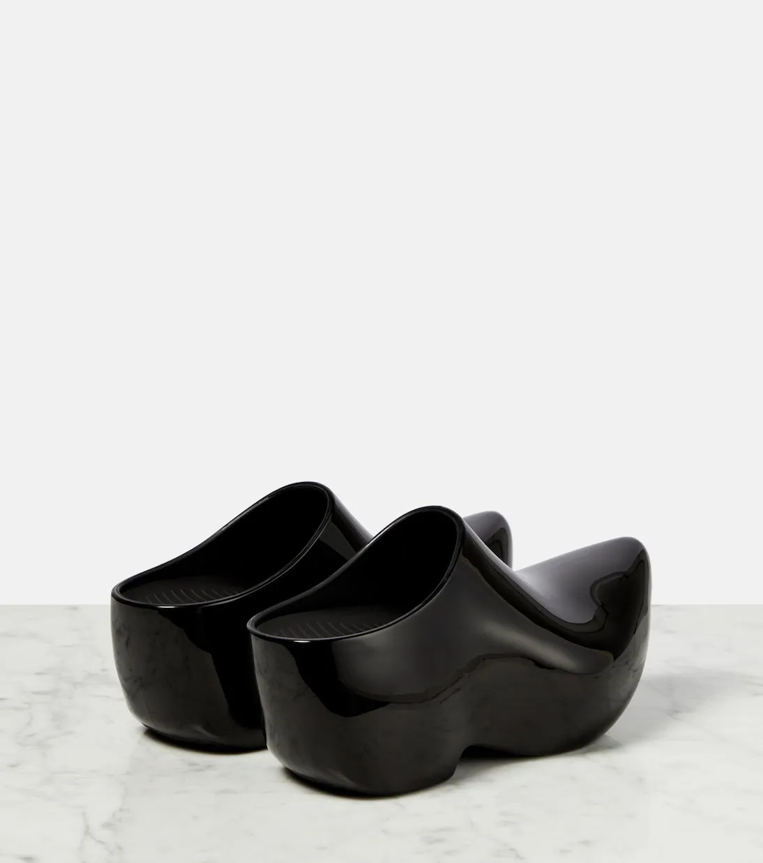 Black Balenciaga Technoclog Rubber Clogs