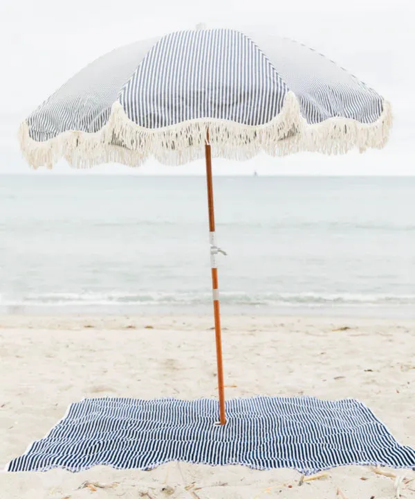 Beach Blanket Navy Stripe