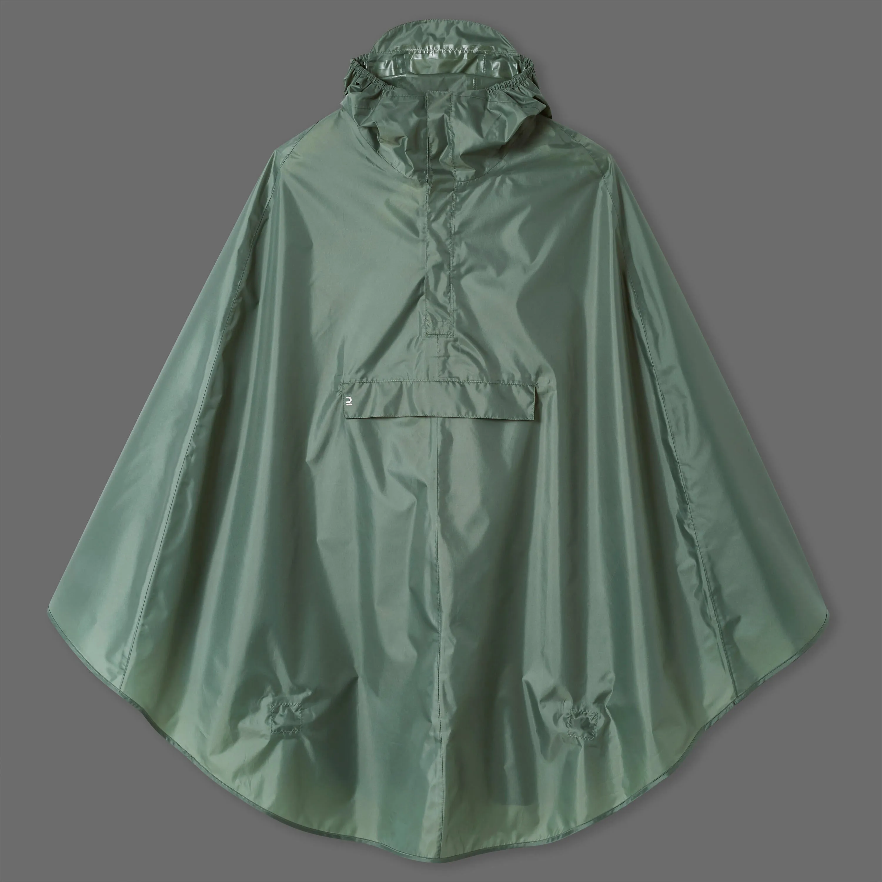 Bicycle raincoat City 100 green BTWIN, laurel green