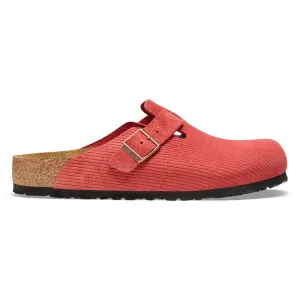 BIRKENSTOCK BOSTON SUEDE CORDUROY - SIENNA RED