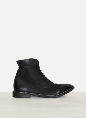 Black Deer Leather Grupiatta Ankle Boot