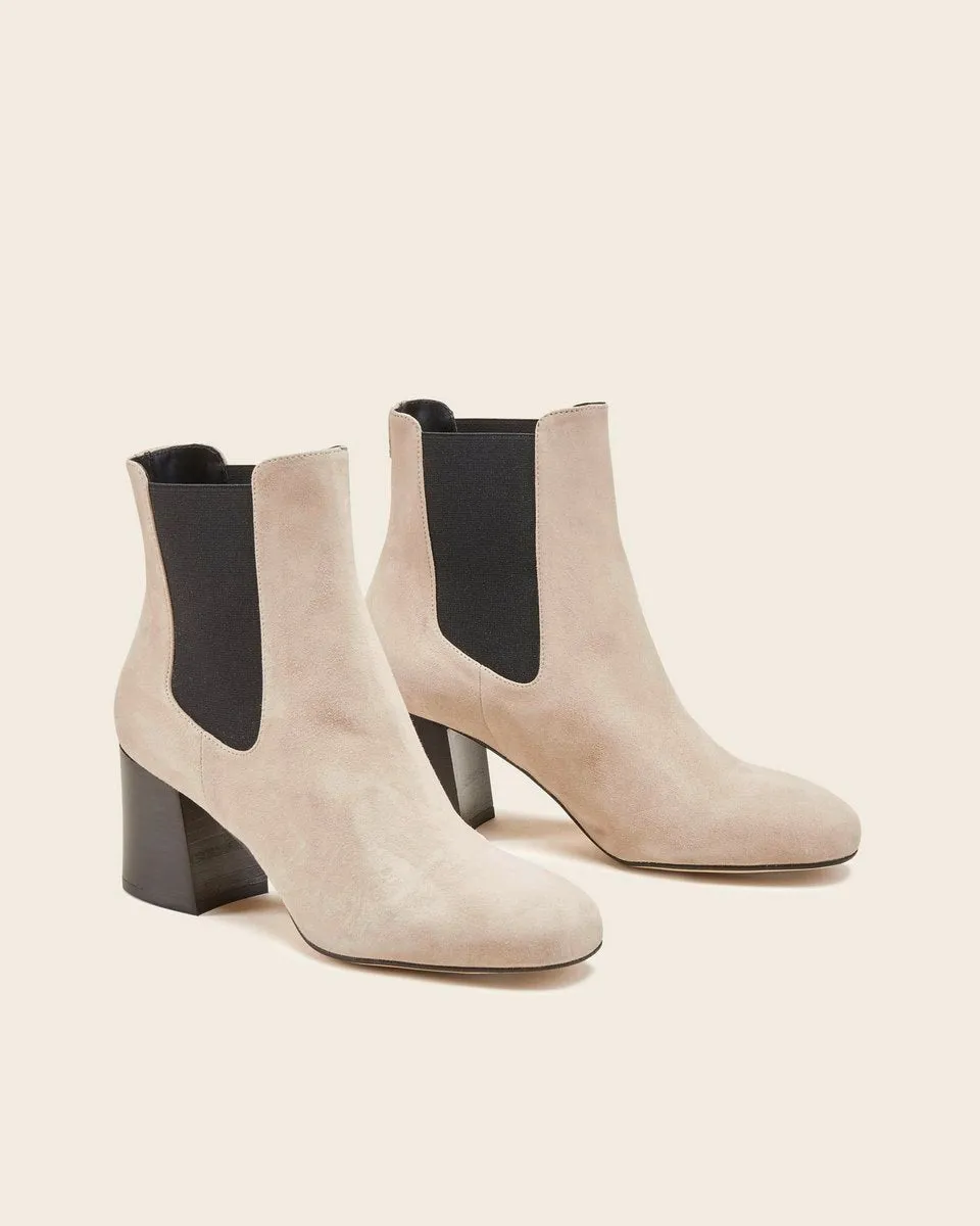 Bottines Chelsea En Lacado - Taupe