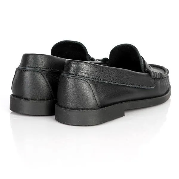 BOYS BLACK FORMAL LOAFERS SHOES