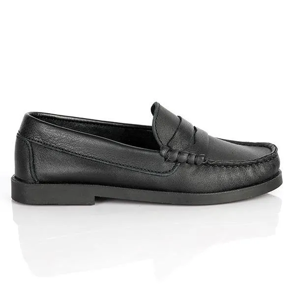 BOYS BLACK FORMAL LOAFERS SHOES