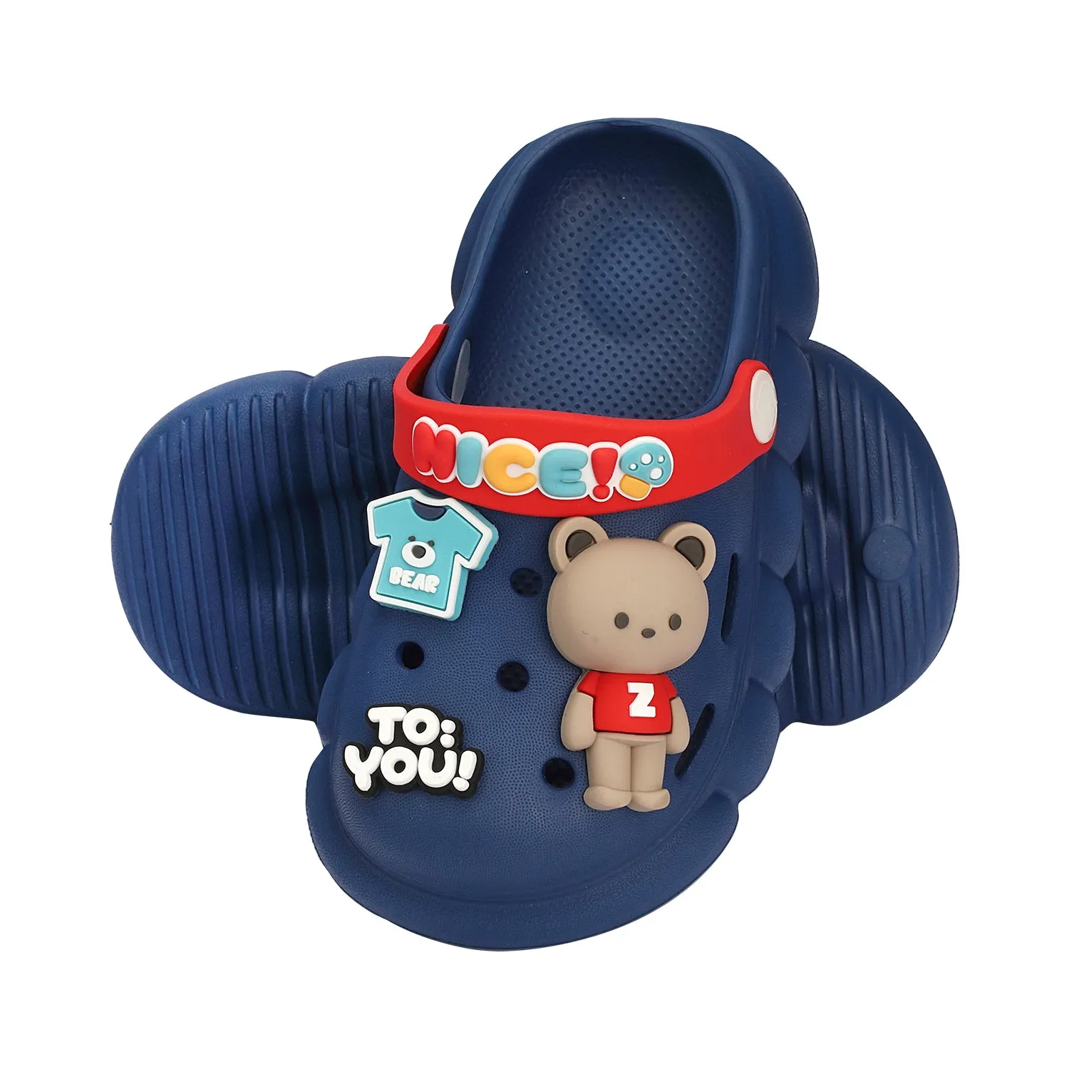 Bunny & Baby T-Shirt Applique Clogs - Blue