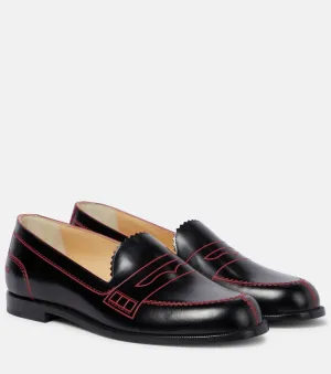 Christian Louboutin Mocalaureat Black Leather Loafers