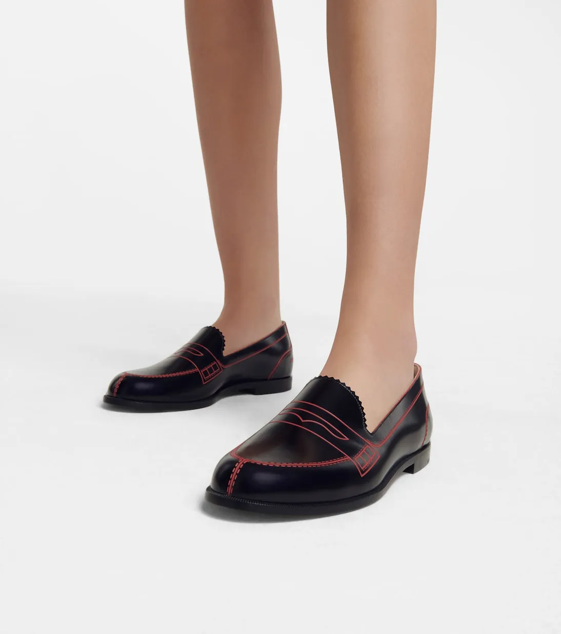 Christian Louboutin Mocalaureat Black Leather Loafers