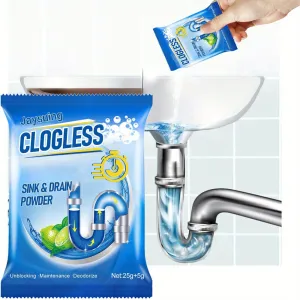 Clogless Sink Drain Powder  Powerful Dredging Agent