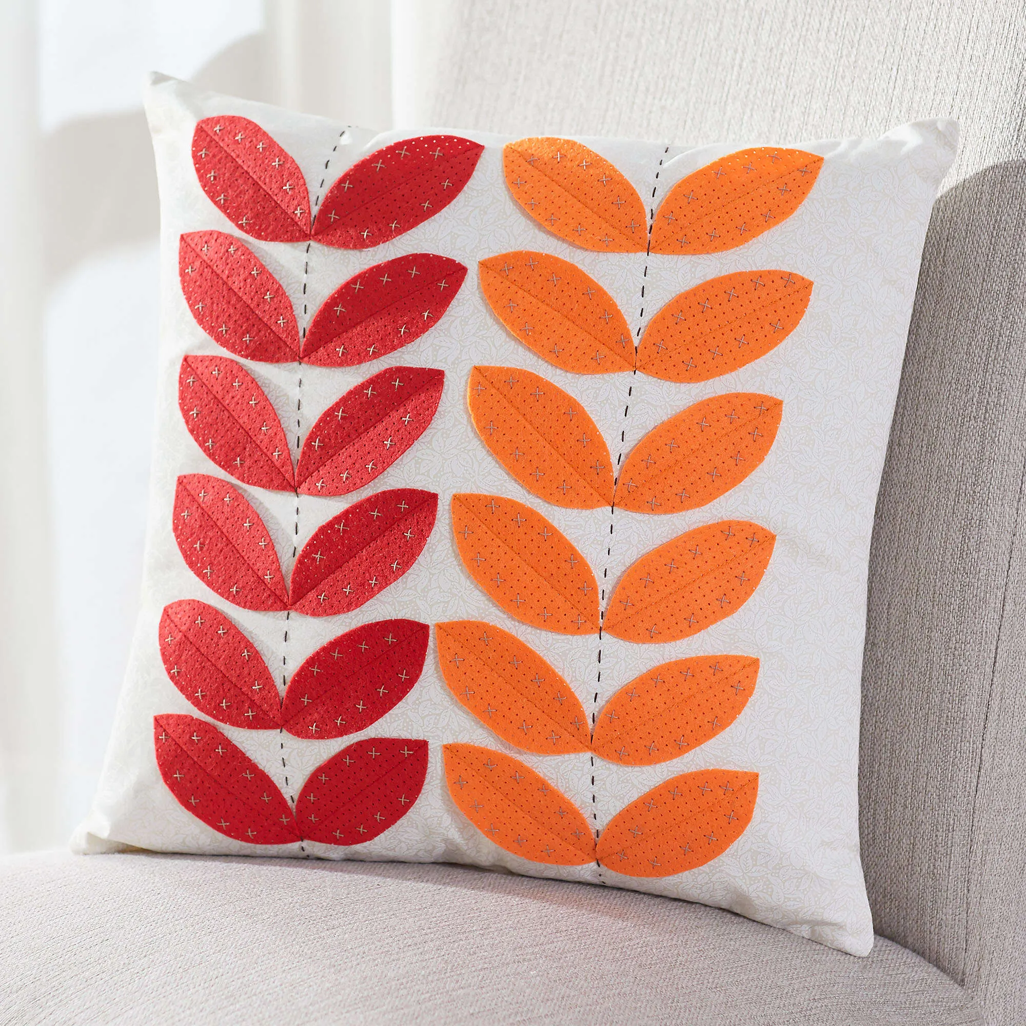 Coats & Clark Sewing Leaf Motif Pillow