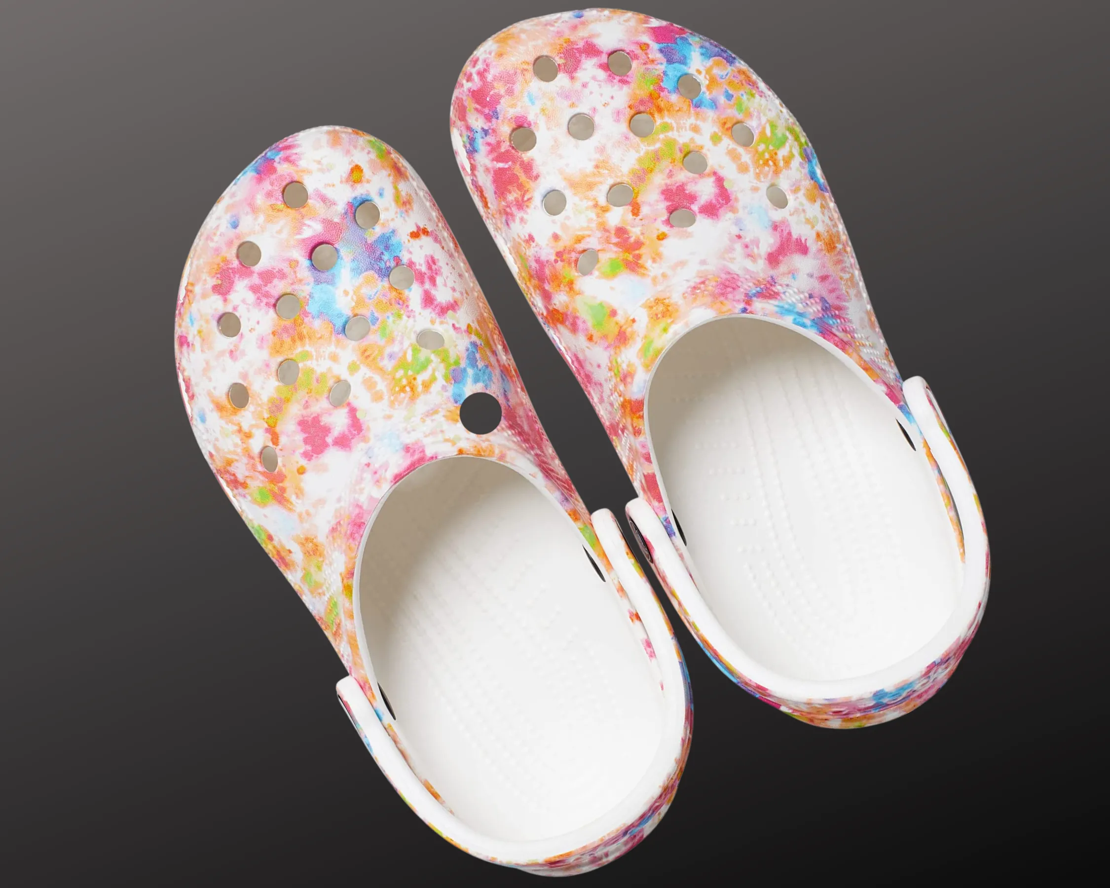 Croce Classic Tie-Dye Graphics Clogs Comes with a FREE Set of jibbing