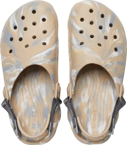 Crocs Unisex Adult ClassicAllTerrainMarbledClog Chai/Mlt Multi Clogs (207887-2ZM)