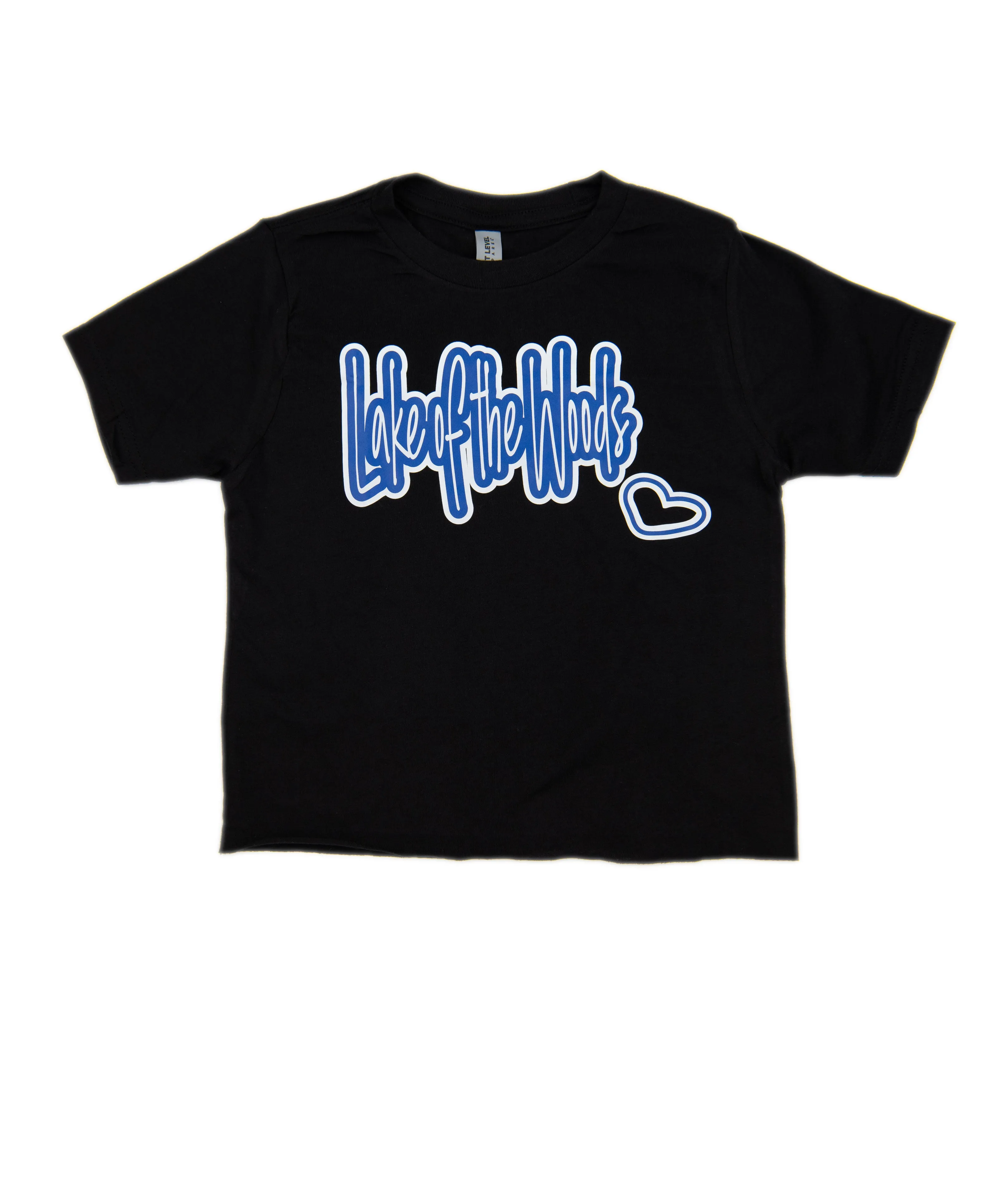 Cursive Heart Black Camp Tee