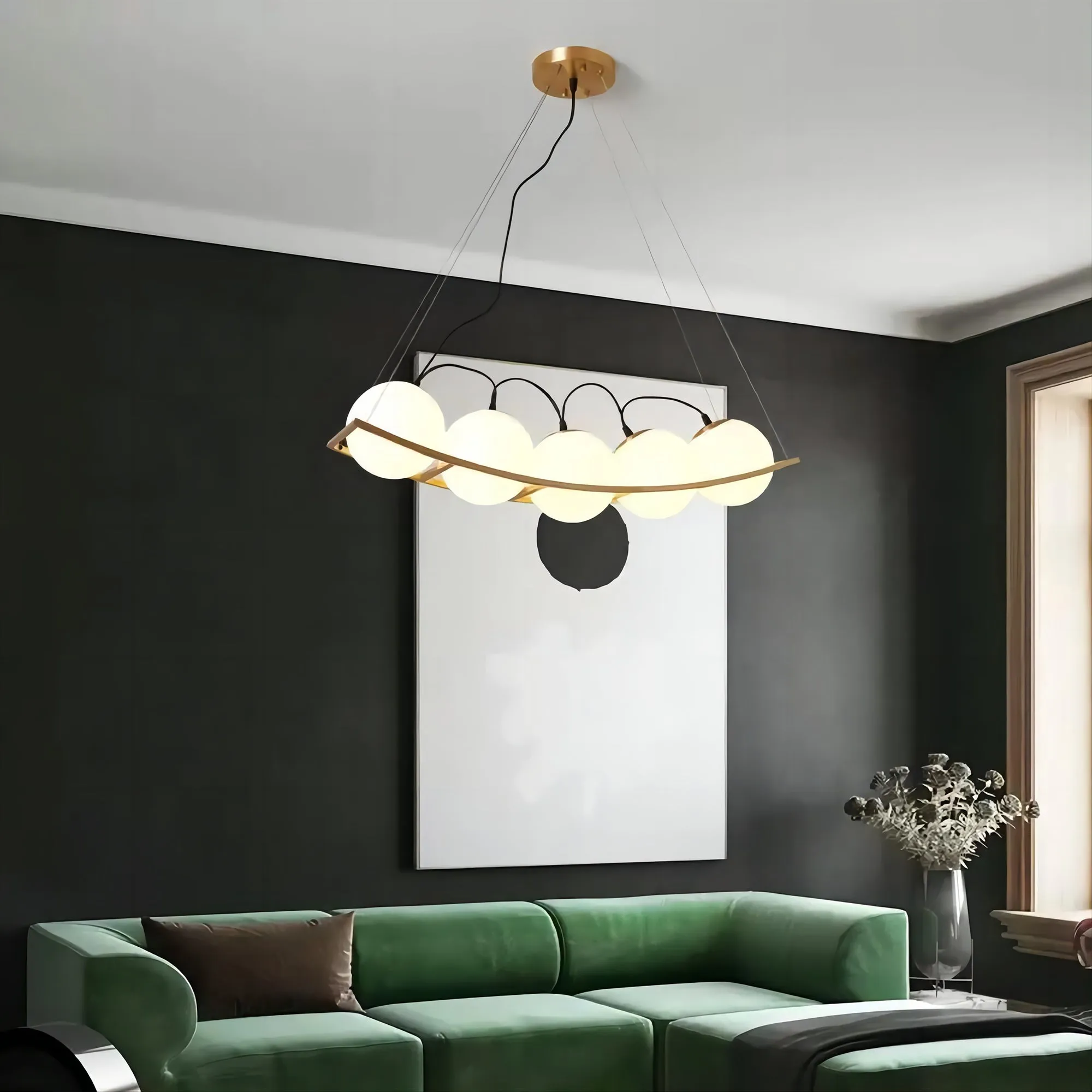 Curved Pea Pendant Lamp