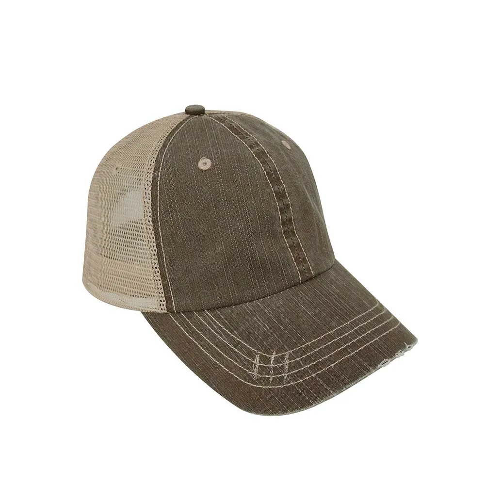 Customized Washed Herringbone Cotton Twill Trucker Cap