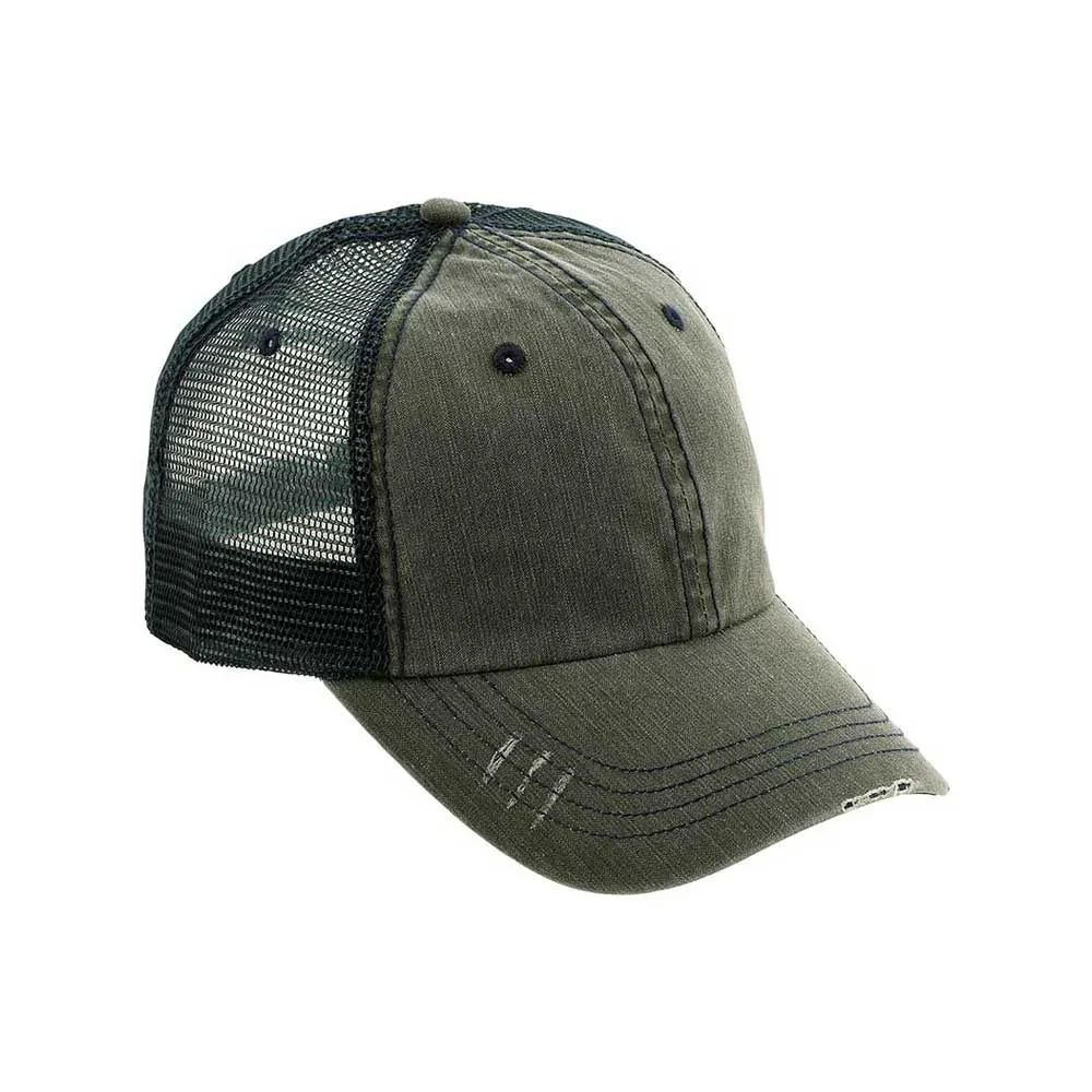 Customized Washed Herringbone Cotton Twill Trucker Cap