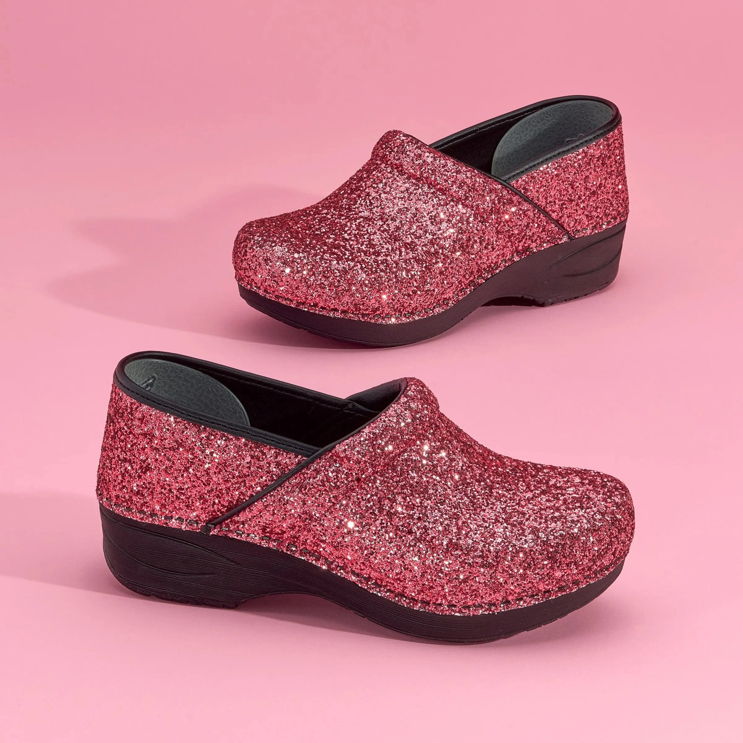 Dansko XP 2.0 Pink Glitter Clogs