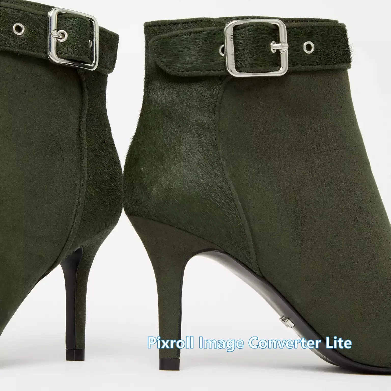 Debenhams, Faith - Green Leather 'Bizzie' High Heel Ankle Boots