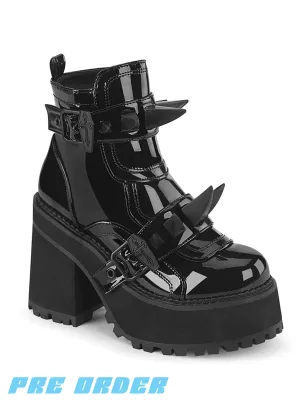 DEMONIA ASSAULT-72 - BLACK PATENT  ✰ PRE ORDER ✰