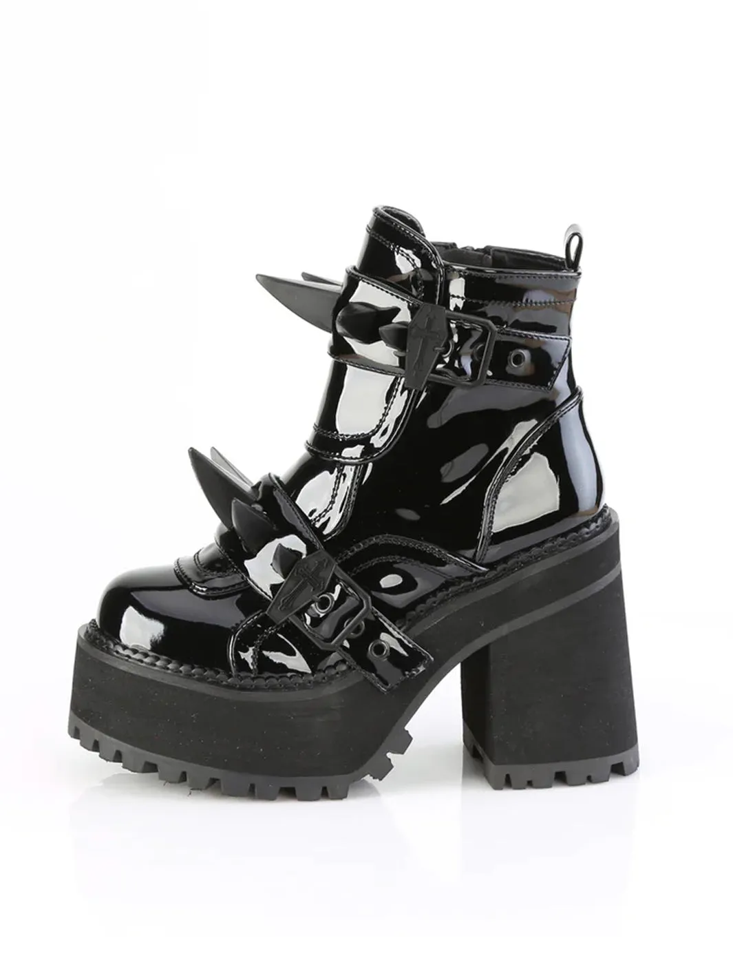 DEMONIA ASSAULT-72 - BLACK PATENT  ✰ PRE ORDER ✰