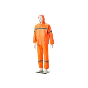 DROMEX RAIN SUIT RUBBERIZED REFL. TAPE  COLOUR-ORANGE 2XL