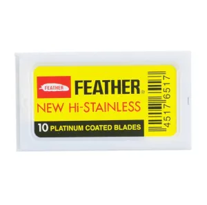 Feather new Hi-Stainless Platinum Coated Blades 10pcs.