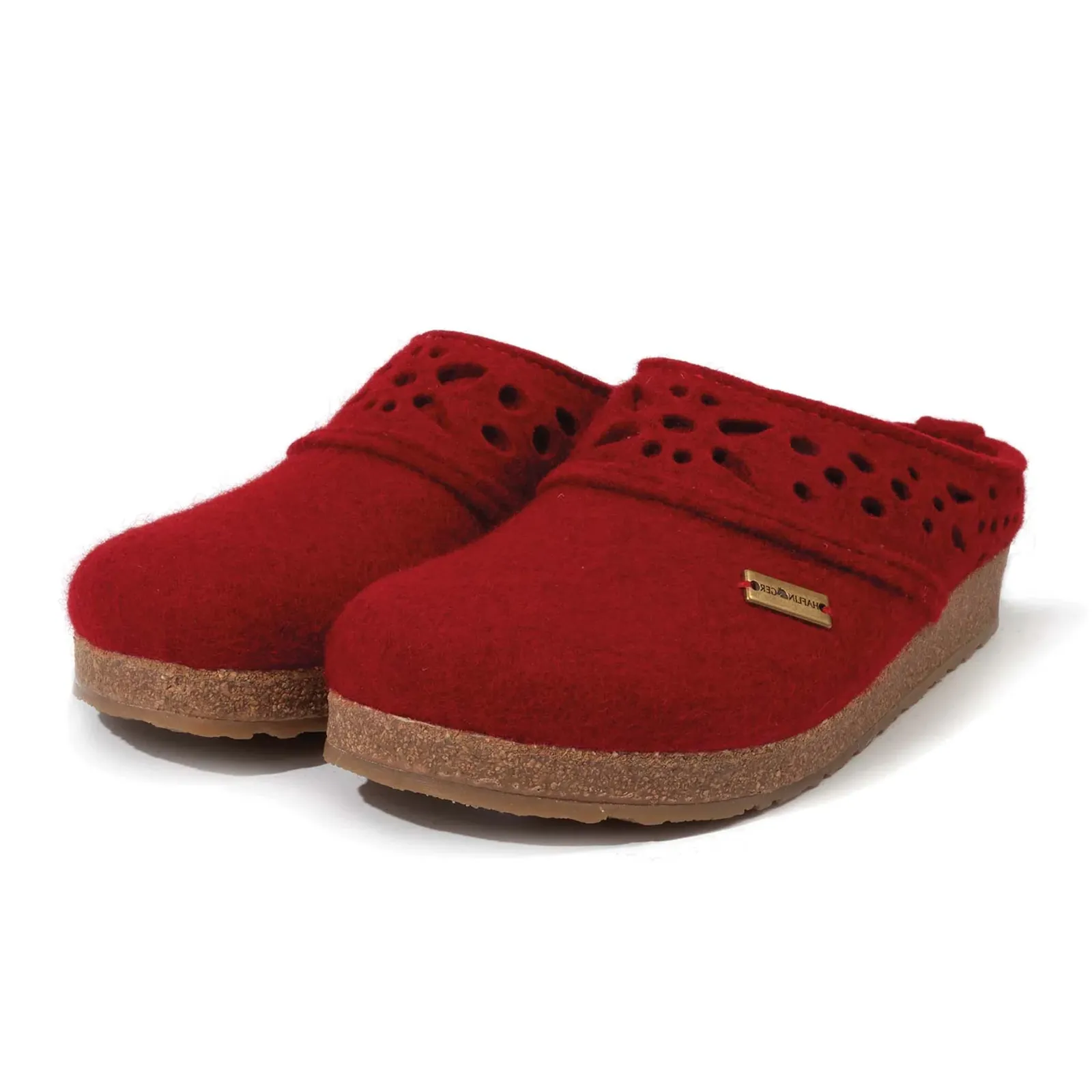 Haflinger Lacey Clog (Unisex) - Chili Red