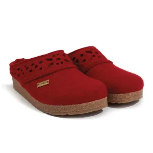 Haflinger Lacey Clog (Unisex) - Chili Red