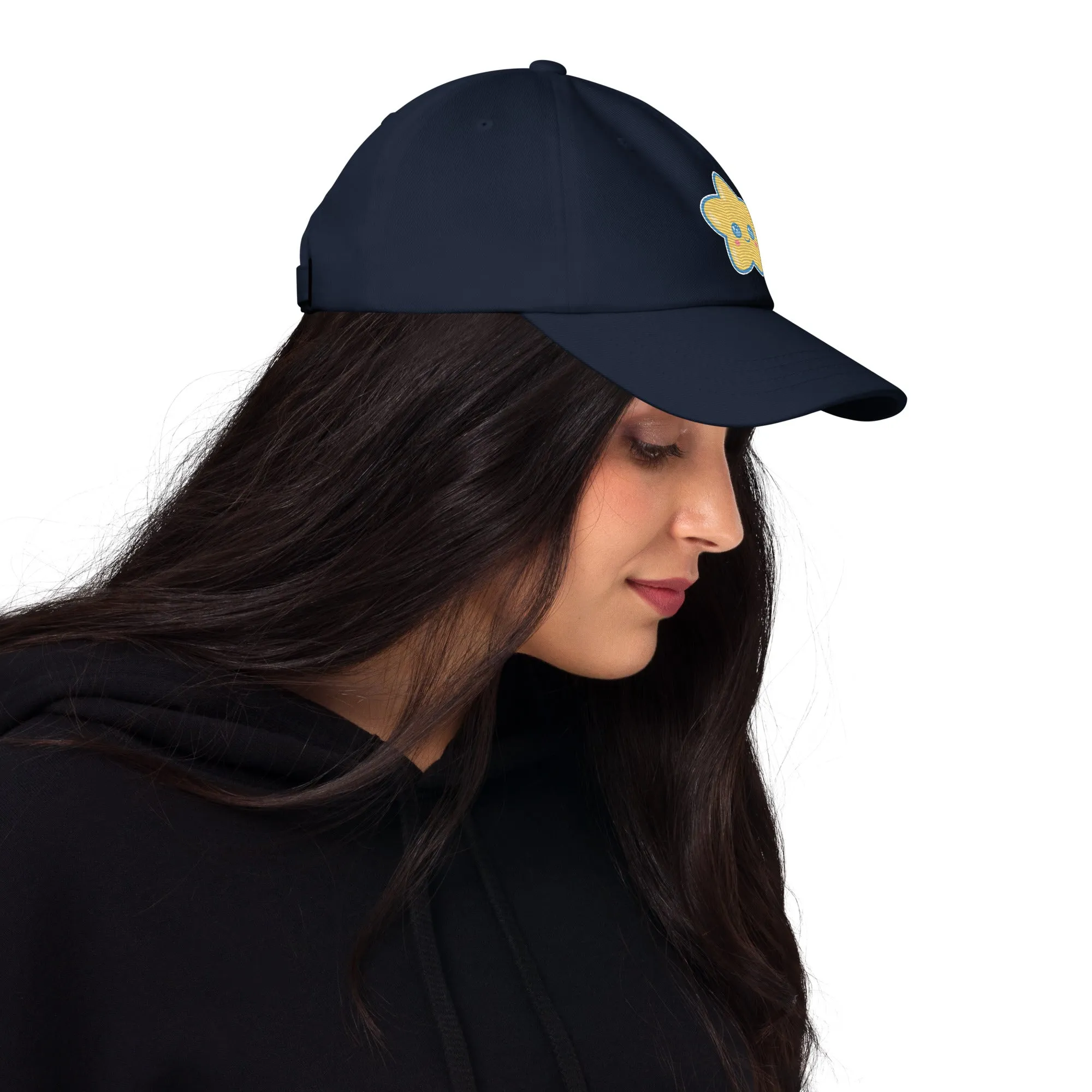 Kawaii Star Embroidered Navy Hat