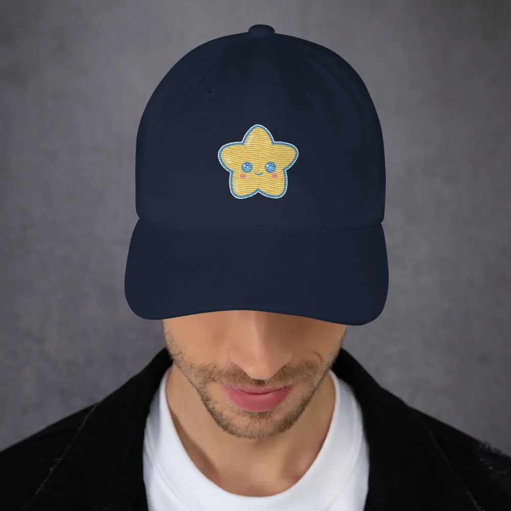 Kawaii Star Embroidered Navy Hat