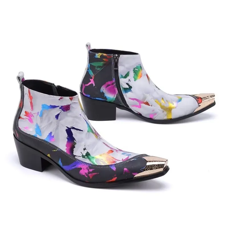 Luxe Exotic Pattern Genuine Leather Statement Boots