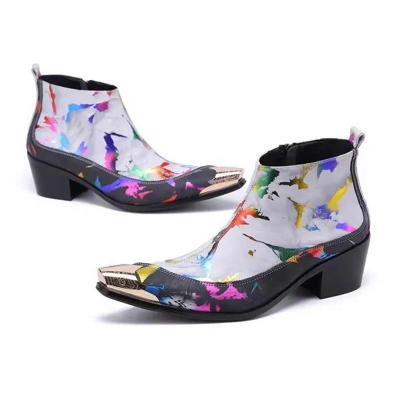 Luxe Exotic Pattern Genuine Leather Statement Boots