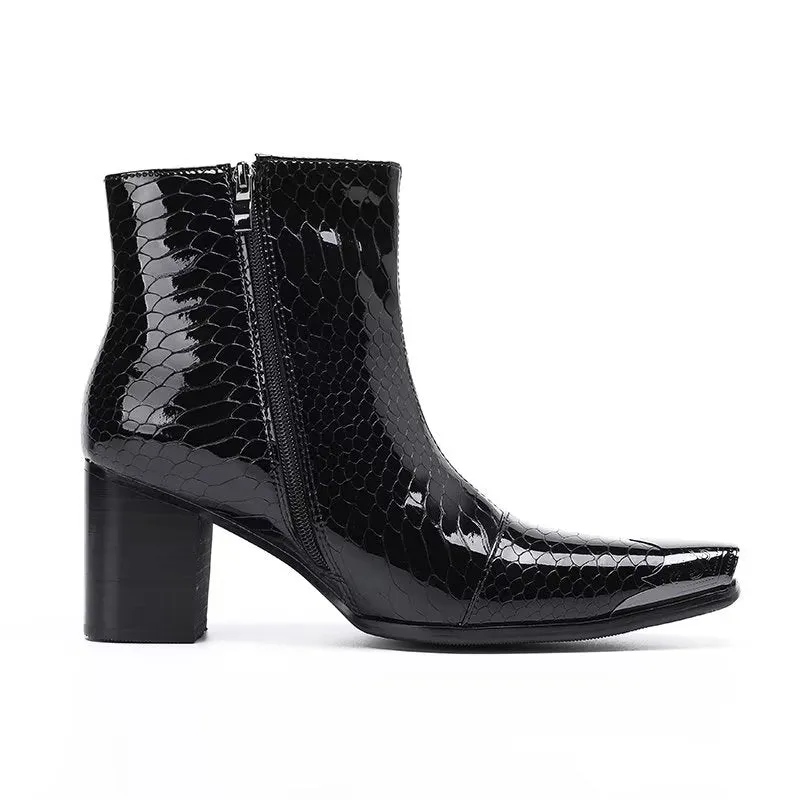 LuxeExotic Leather Ankle Boots