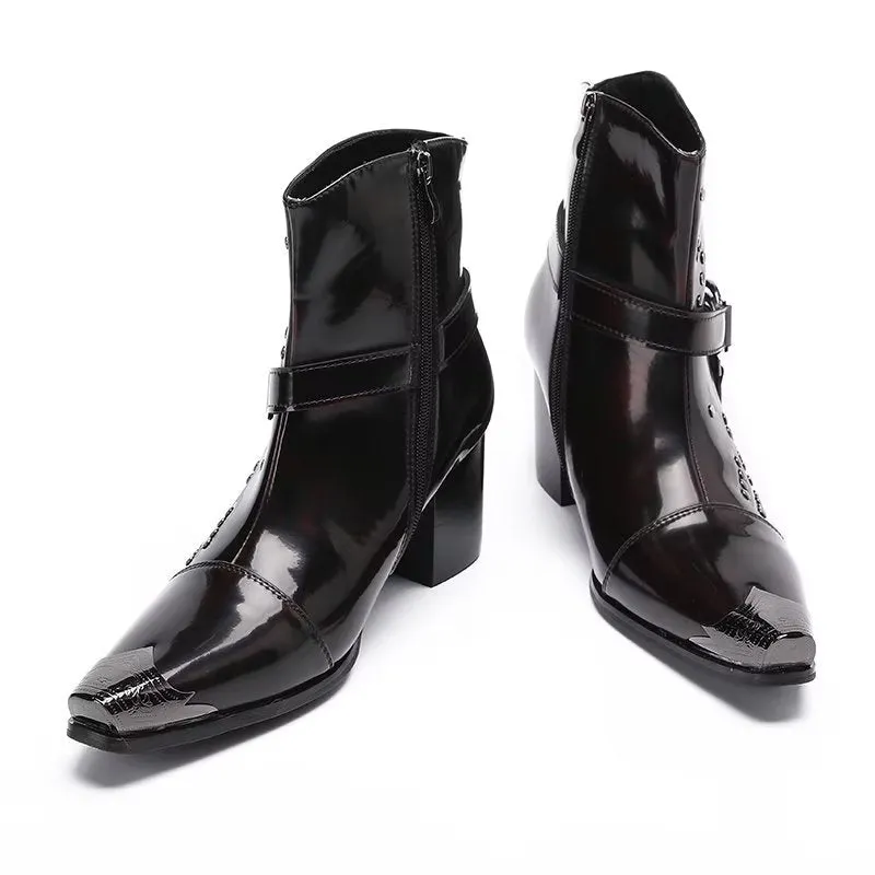 LuxeExotic Leather Ankle Boots