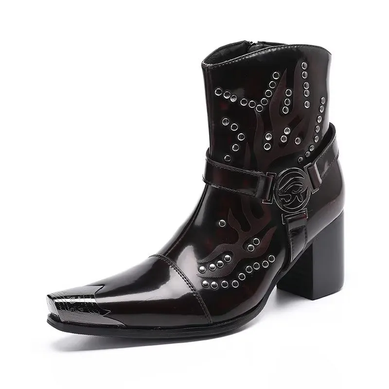 LuxeExotic Leather Ankle Boots