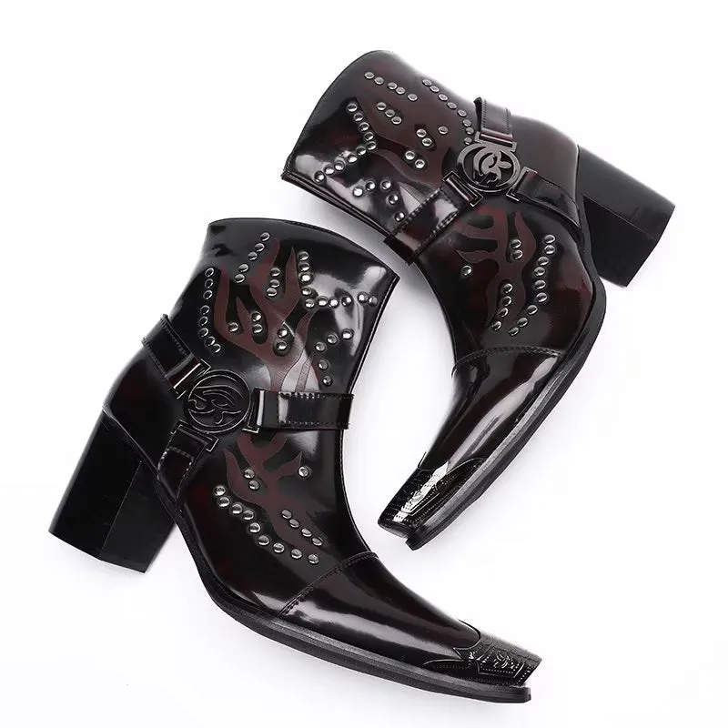 LuxeExotic Leather Ankle Boots