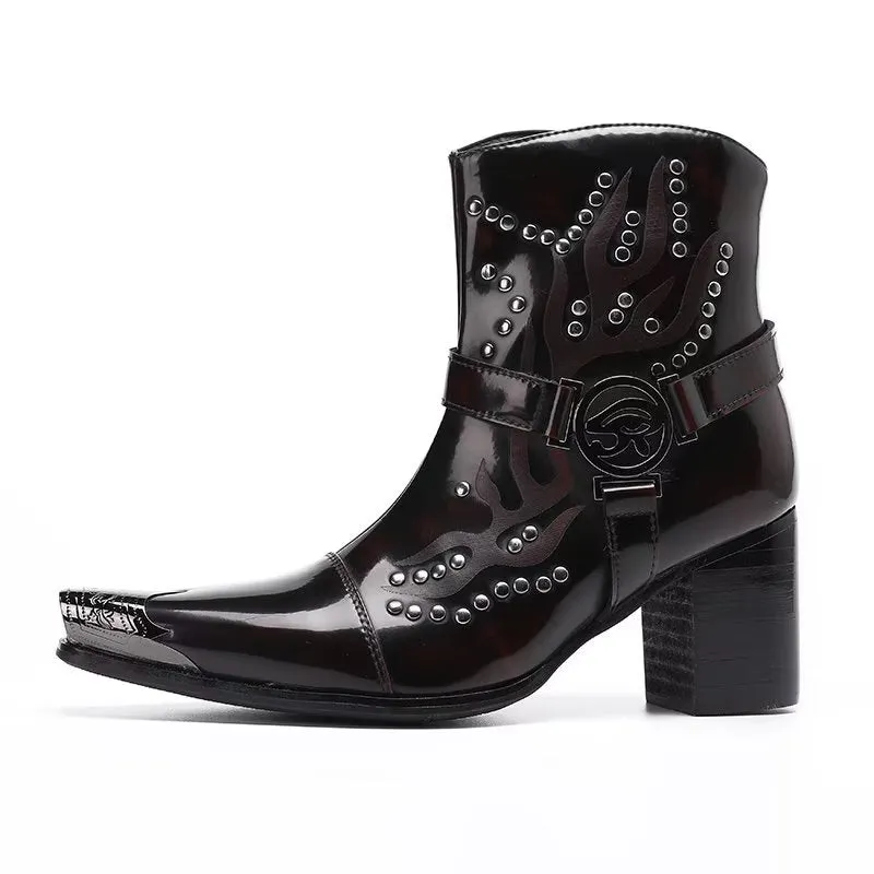 LuxeExotic Leather Ankle Boots