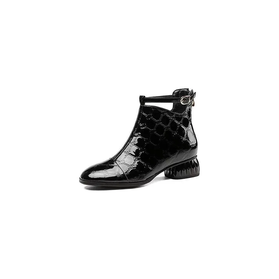 LuxeLeather Exotic Modish Ankle Boots