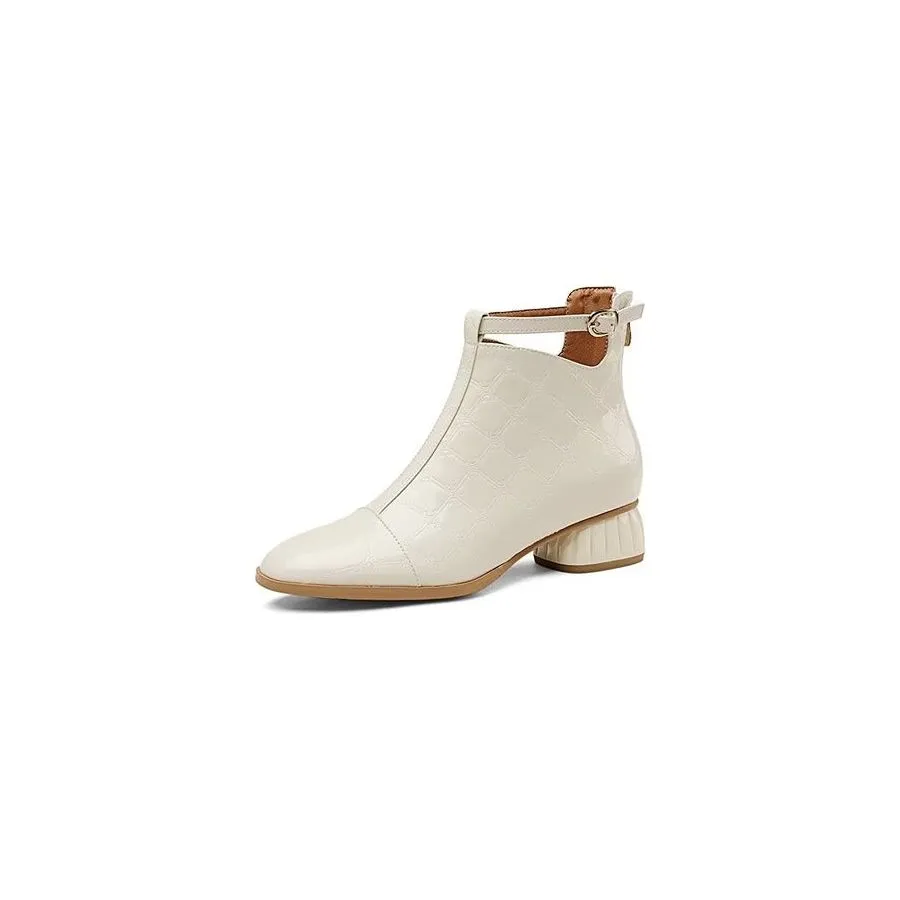 LuxeLeather Exotic Modish Ankle Boots