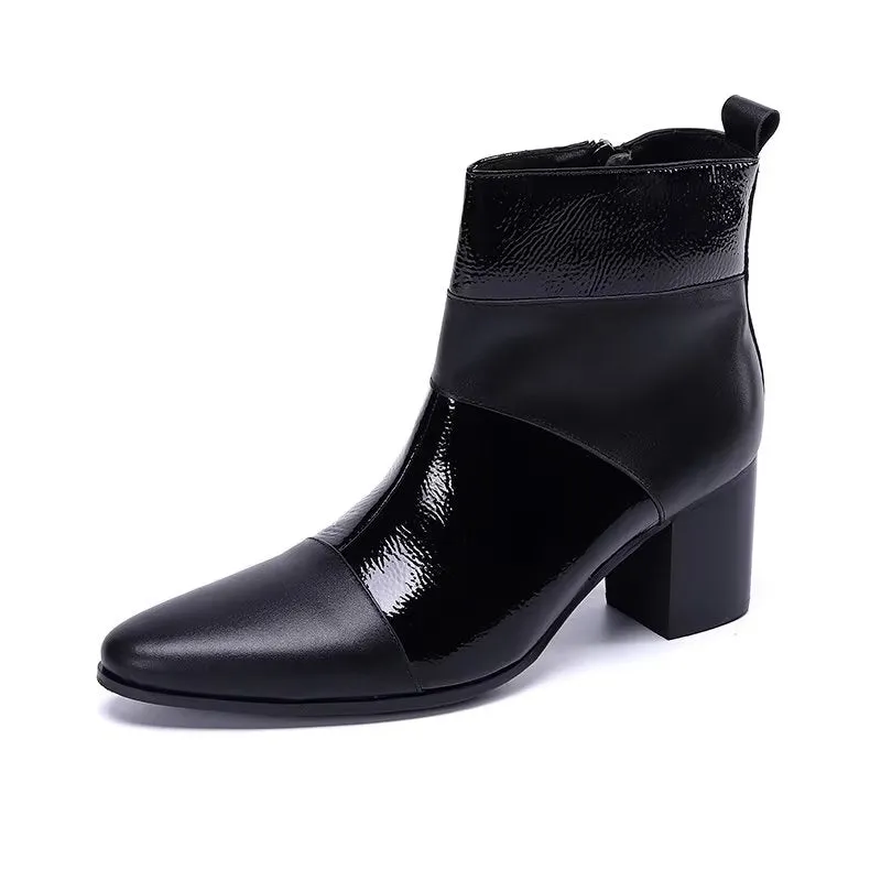 LuxLeather Chic Ankle Boots