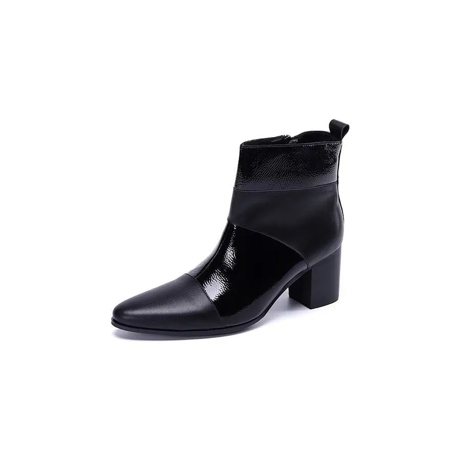 LuxLeather Chic Ankle Boots